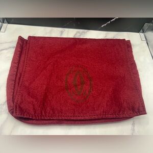Must De Cartier Bordeaux Felt dust Bag 10x8 EUC